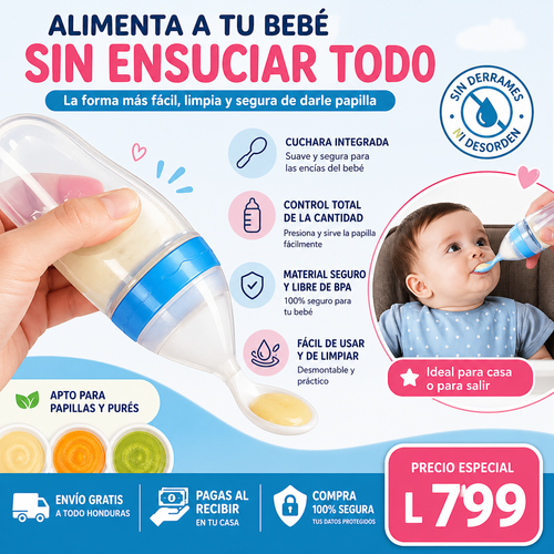 👉 “Alimenta a tu bebé sin ensuciar todo”