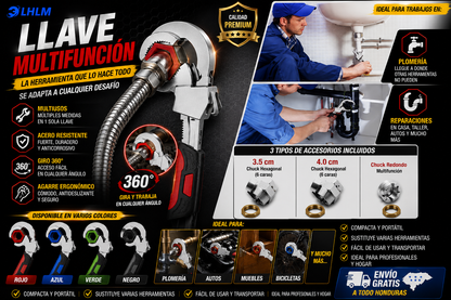 🔧 LLAVE MULTIFUNCIÓN UNIVERSAL 360°