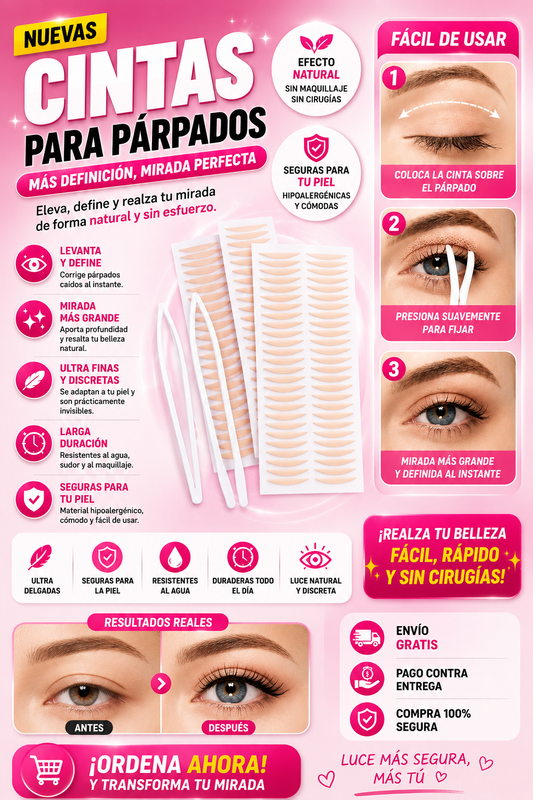 ✨ Cintas Para Párpados – Mirada Más Grande y Definida ✨